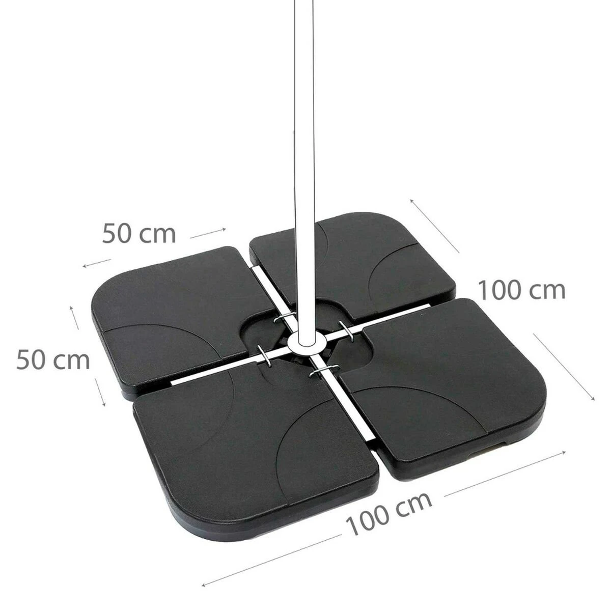 Base Para Sombrilla Aktive 50 X 7,5 X 50 Cm Plástico 5 Base Para Sombrilla Aktive 50 X 7,5 X 50 Cm Plástico - Imagen 3