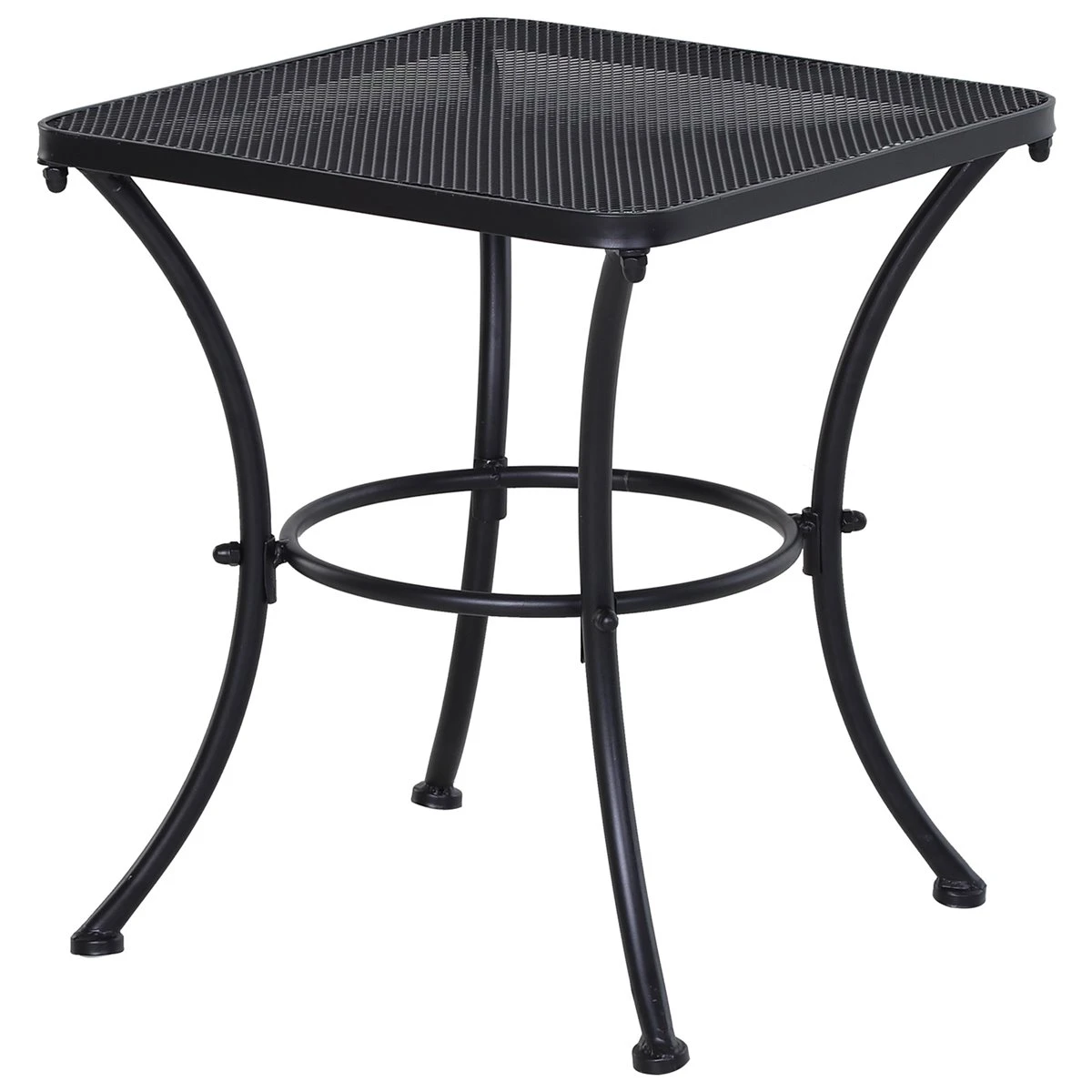 Outsunny Mesa De Jardín Cuadrada Mesa Auxiliar Exterior Con Estructura De Metal Para Patio Terraza Balcón Carga 30 Kg 45x45x50 Cm Negro 3 Outsunny Mesa De Jardín Cuadrada Mesa Auxiliar Exterior Con Estructura De Metal Para Patio Terraza Balcón Carga 30 Kg 45x45x50 Cm Negro