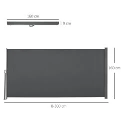 Outsunny Toldo Lateral Retráctil 300x160 Cm Pantalla Enrollable Mampara De Privacidad Y Protección Solar Para Jardín Balcón Terraza Gris 12 Outsunny Toldo Lateral Retráctil 300x160 Cm Pantalla Enrollable Mampara De Privacidad Y Protección Solar Para Jardín Balcón Terraza Gris -OUTSUNNY TIENDA 01bc12f269b094ddb4b9ab3fc5b4756ee861cbd0 cec7f9ab6ca14cd097a327c26616cb8d