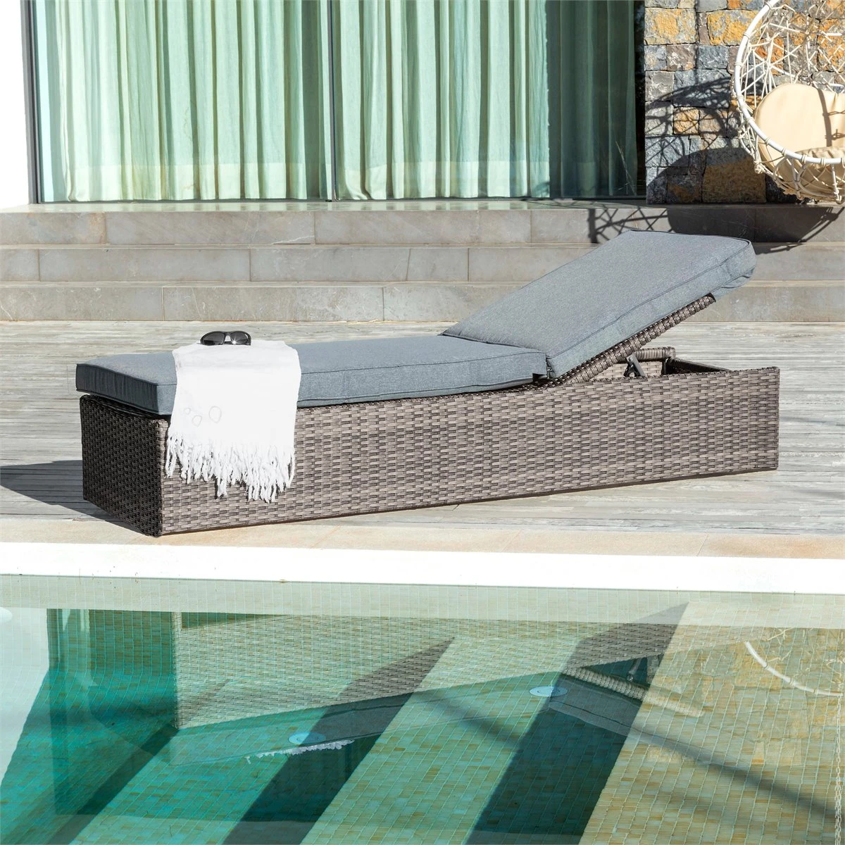 Bari Tumbona -multiposiciones Gris 4 Bari Tumbona -multiposiciones Gris - Imagen 2