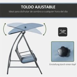 Outsunny Columpio Balancín Jardín De Ratán De 3 Plazas Con Techo Ajustable Y Cojín Desenfundable Con Cremallera Para Terraza Balcón Exterior Carga 360 Kg 198x124x179 Cm Gris 15 Outsunny Columpio Balancín Jardín De Ratán De 3 Plazas Con Techo Ajustable Y Cojín Desenfundable Con Cremallera Para Terraza Balcón Exterior Carga 360 Kg 198x124x179 Cm Gris -OUTSUNNY TIENDA 0651e9135a8a3061709daf498eb1261fa035322c 7225f9c32c9142a5b36931dfc95c14d2