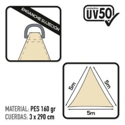 Toldo Triangular Sombreo Aktive Garden Color Crema -OUTSUNNY TIENDA 0679d215d8ebf4c92ac13b4f5a44d5fac249b949 48894f59c1c949a7b099b7344edfb355