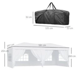 Outsunny Carpa Plegable En Acordeon 4 Paneles Laterales 2 Cortinas +Bolsa Transporte 5,91x2,97x2,55 M Blanco 12 Outsunny Carpa Plegable En Acordeon 4 Paneles Laterales 2 Cortinas +Bolsa Transporte 5,91x2,97x2,55 M Blanco -OUTSUNNY TIENDA 0738de766e53351a4083edeaca6ed107503539c7 5b50aa6406ba4426923b4426a2950c5a