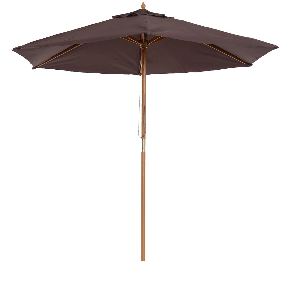 Outsunny Sombrilla Parasol De Madera Ø250x230cm Para Exterior Con 6 Varillas Sistema De Cuerda Con Fijación Desmontable Portátil Fácil De Guardar Y Transportar Café 3 Outsunny Sombrilla Parasol De Madera Ø250x230cm Para Exterior Con 6 Varillas Sistema De Cuerda Con Fijación Desmontable Portátil Fácil De Guardar Y Transportar Café