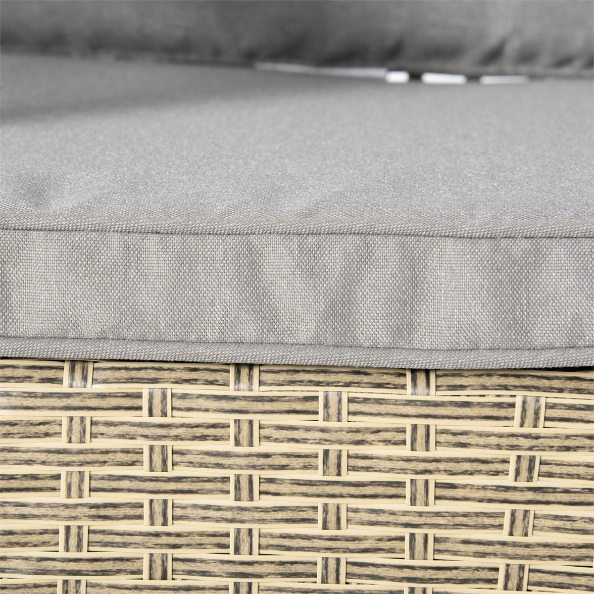 Outsunny Conjunto De Muebles De Comedor Para Jardín 7 Piezas 1 Mesa De Vidrio Y 6 Sillas De Ratán Con Respaldo Transpirable Y Cojines Acolchados Para Terraza Exterior Gris Y Natural 8 Outsunny Conjunto De Muebles De Comedor Para Jardín 7 Piezas 1 Mesa De Vidrio Y 6 Sillas De Ratán Con Respaldo Transpirable Y Cojines Acolchados Para Terraza Exterior Gris Y Natural - Imagen 6