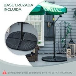 Outsunny Sombrilla De Jardín Ø293x240 Cm Parasol Excéntrico Con Rotación De 360° Manivela Base Cruzada Y Soporte De Acero Para Terraza Patio Balcón Verde 17 Outsunny Sombrilla De Jardín Ø293x240 Cm Parasol Excéntrico Con Rotación De 360° Manivela Base Cruzada Y Soporte De Acero Para Terraza Patio Balcón Verde -OUTSUNNY TIENDA 0a2316d156d162e3c36920af5fe2bf92de3320c1 f973bda4f65f4024a92eccd862d88408