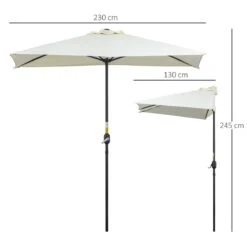 Outsunny Sombrilla Semicircular 230x130x245 Cm Parasol Para Pared De Jardín Con Manivela Y Mástil De Metal De Ø38 Mm Terraza Balcón Beige 12 Outsunny Sombrilla Semicircular 230x130x245 Cm Parasol Para Pared De Jardín Con Manivela Y Mástil De Metal De Ø38 Mm Terraza Balcón Beige -OUTSUNNY TIENDA 0aec387cce609fdb8c67b73d72e12267b16cd3c5 11c1c08a1b4f488f8ee205c55e52c690