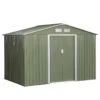 Outsunny Cobertizo De Jardín Exterior 277x195x192 Cm Caseta De Jardín Metálica Para Almacenamiento De Herramientas Con 4 Ventanas 4,83 M² Verde Claro 1 Outsunny Cobertizo De Jardín Exterior 277x195x192 Cm Caseta De Jardín Metálica Para Almacenamiento De Herramientas Con 4 Ventanas 4,83 M² Verde Claro -OUTSUNNY TIENDA 0c5bf16b6c9cff447d4ebc60bb6b585c8a13ab97 18fcfb896b8b4ee18c41da6a01028463