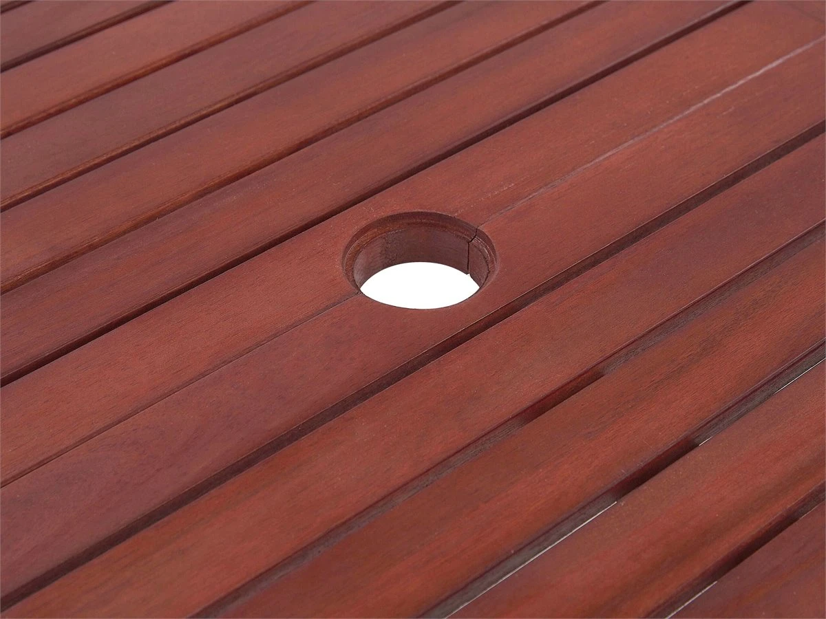 Mesa De Jardín De Madera De Acacia Oscura/rojo Oscuro 160/220 X 90 Cm TOSCANA 12 Mesa De Jardín De Madera De Acacia Oscura/rojo Oscuro 160/220 X 90 Cm TOSCANA - Imagen 10