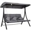 Outsunny Balancín Con Toldo Ajustable De 3 Plazas Columpio De Jardín Con Dosel Cojines Para Exterior Terraza Patio Carga 270 Kg 200x115x168 Cm Gris 1 Outsunny Balancín Con Toldo Ajustable De 3 Plazas Columpio De Jardín Con Dosel Cojines Para Exterior Terraza Patio Carga 270 Kg 200x115x168 Cm Gris -OUTSUNNY TIENDA 0d5fd3bf5d3d936d076d7c08c8e1f29c0522192e d2b911a127424130a670d4ff69babaa2