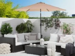 Sombrilla De Jardín De Poliéster Beige Arena 270 Cm VARESE