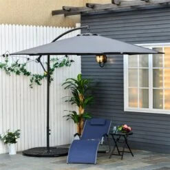 Outsunny Sombrilla De Jardín Ø295x255 Cm Parasol Excéntrico Inclinable Con Manivela Base Cruzada Y Soporte De Metal 8 Varillas Para Terraza Exterior Balcón Gris 5 Outsunny Sombrilla De Jardín Ø295x255 Cm Parasol Excéntrico Inclinable Con Manivela Base Cruzada Y Soporte De Metal 8 Varillas Para Terraza Exterior Balcón Gris -OUTSUNNY TIENDA 0f7b2073aba3fe3524e194d0c7c66f38f073ab36 87d7c863e3b941538e17a06c8a6b449b