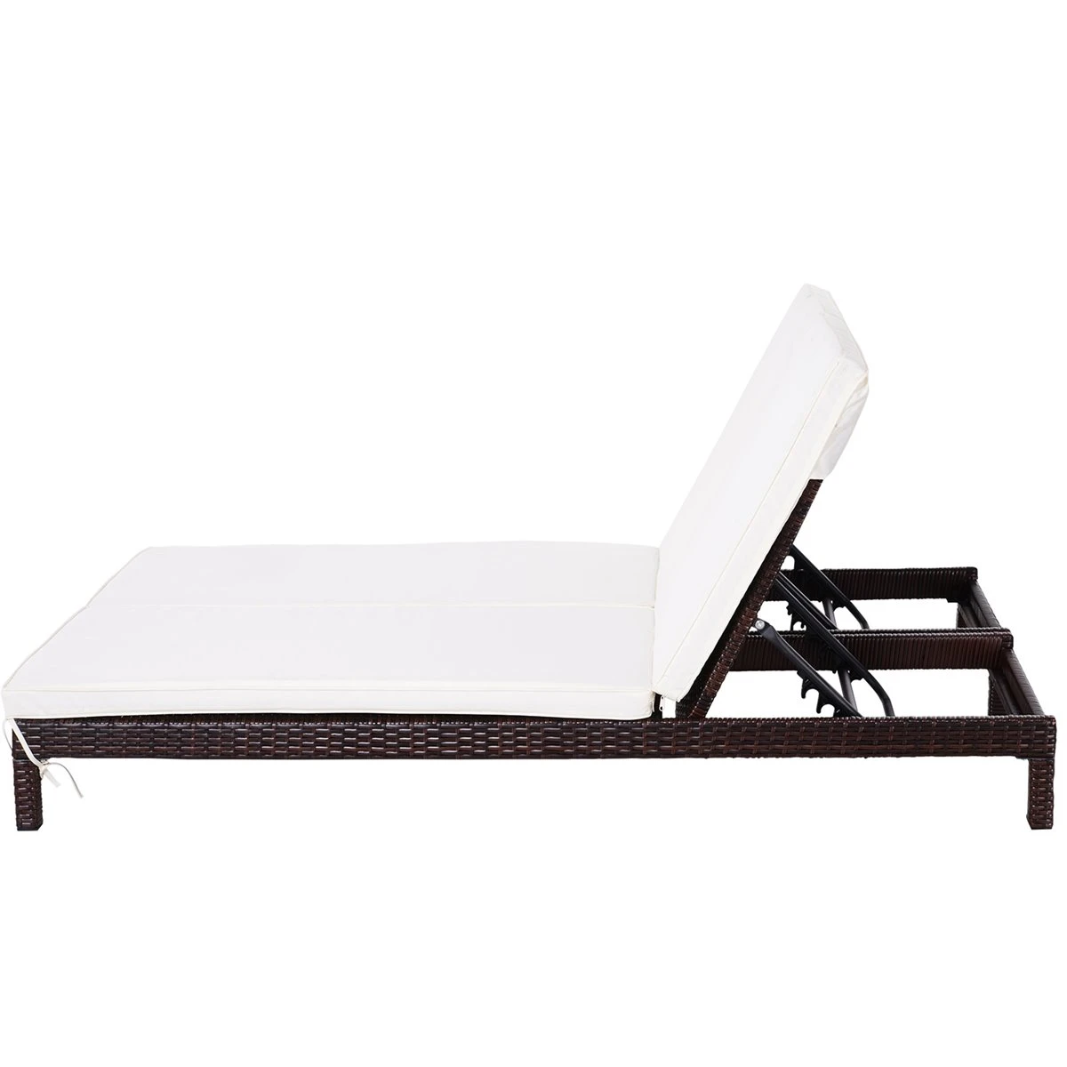 Outsunny Conjunto De Tumbona Exterior De Ratán 2 Plazas Con Cojines Acolchados Resistente Al Agua Con Respaldo Regulable De 5 Niveles Soporta 220 Kg 195x120x28 Cm Marrón 12 Outsunny Conjunto De Tumbona Exterior De Ratán 2 Plazas Con Cojines Acolchados Resistente Al Agua Con Respaldo Regulable De 5 Niveles Soporta 220 Kg 195x120x28 Cm Marrón - Imagen 10