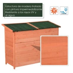 Outsunny Armario De Jardín De Madera 128x49x91 Cm Cobertizo Para Almacenaje De Herramientas Con Techo Asfáltico 2 Niveles Y 2 Puertas Con Cerraduras Para Exterior Terraza Natural 16 Outsunny Armario De Jardín De Madera 128x49x91 Cm Cobertizo Para Almacenaje De Herramientas Con Techo Asfáltico 2 Niveles Y 2 Puertas Con Cerraduras Para Exterior Terraza Natural -OUTSUNNY TIENDA 147f2e9416a42dca727f49536c6824faca50a626 257c6f4e88464138b7eebb758308816f