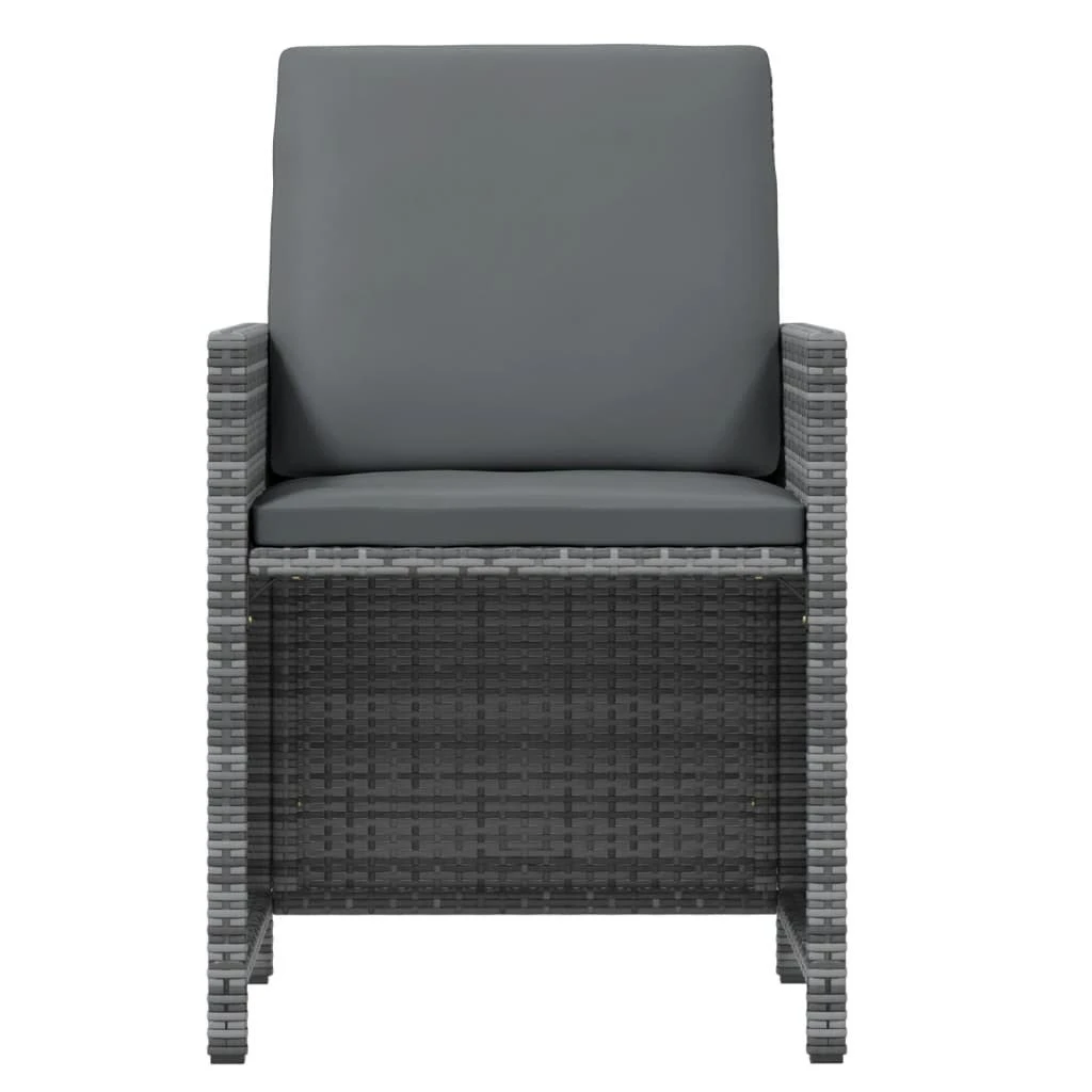 Set De Comedor Jardín 19 Pzas Con Cojines Ratán Sintético Gris VidaXL 8 Set De Comedor Jardín 19 Pzas Con Cojines Ratán Sintético Gris VidaXL - Imagen 6