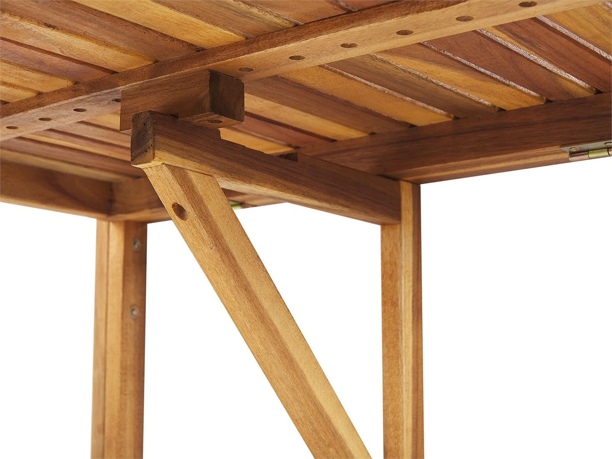 Mesa De Jardín De Madera De Acacia Clara 60 X 40 Cm UDINE 11 Mesa De Jardín De Madera De Acacia Clara 60 X 40 Cm UDINE - Imagen 9