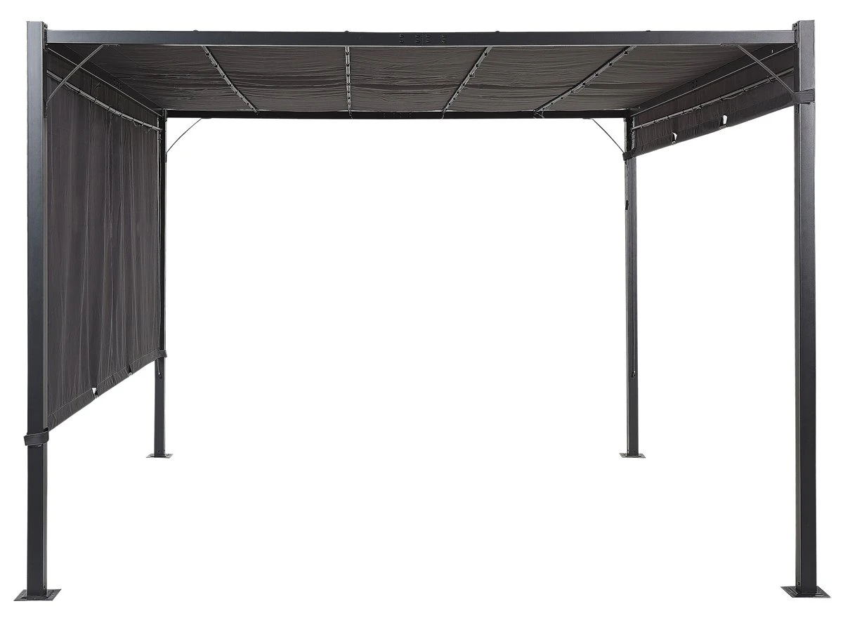 Cenador LED De Metal/poliester Gris Oscuro/negro 310 Cm PARGA 7 Cenador LED De Metal/poliester Gris Oscuro/negro 310 Cm PARGA - Imagen 5