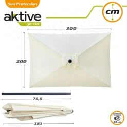Sombrilla Para Jardín Rectangular 300x200 Cm C/protección UV50 Aktive 12 Sombrilla Para Jardín Rectangular 300x200 Cm C/protección UV50 Aktive -OUTSUNNY TIENDA 164825637414edb0efa221a09ba85f1f0d398c76 82ae052d890f4c1f8b5ace74a1669b5d