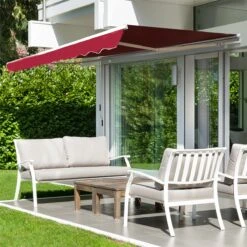 Outsunny Toldo Manual 395x245 Cm Toldo Para Patio Balcón Terraza Y Jardín Con Brazo Articulado De Aluminio Y Tela De Poliéster De 280g/m2 (Rojo) 10 Outsunny Toldo Manual 395x245 Cm Toldo Para Patio Balcón Terraza Y Jardín Con Brazo Articulado De Aluminio Y Tela De Poliéster De 280g/m2 (Rojo) -OUTSUNNY TIENDA 169f82a4061160f6759b72e7c7214de01b46259d 574b84e253254ea39a090c740e983625