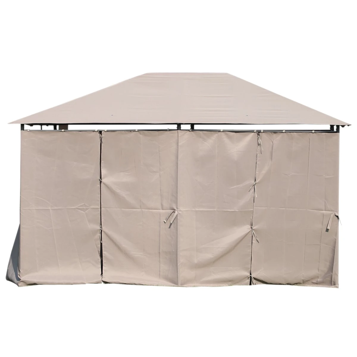Outsunny Cenador Con Techo Al Aire Libre Gazebo Pabellón Exterior Con Pared Lateral Cenador Carpa De Jardín 4x3 M Marco De Acero Para Fiesta Eventos 6 Outsunny Cenador Con Techo Al Aire Libre Gazebo Pabellón Exterior Con Pared Lateral Cenador Carpa De Jardín 4x3 M Marco De Acero Para Fiesta Eventos - Imagen 4