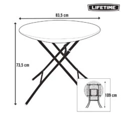 Mesa Auxiliar Plegable Redonda Blanco LIFETIME Ø84 X 74 Cm 15 Mesa Auxiliar Plegable Redonda Blanco LIFETIME Ø84 X 74 Cm -OUTSUNNY TIENDA 1932a9f493d2367d870b2aa670a945c3a91e420a 6faf55969df84787aaab8e86525d012c