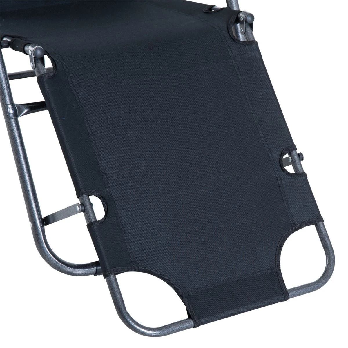 Outsunny Tumbona Reclinable Y Plegable Con Respaldo Ajustable Reposabrazos Almohada Y Reposapiés Para Jardín Balcón Carga 136 Kg 135x60x89 Cm Negro 11 Outsunny Tumbona Reclinable Y Plegable Con Respaldo Ajustable Reposabrazos Almohada Y Reposapiés Para Jardín Balcón Carga 136 Kg 135x60x89 Cm Negro - Imagen 9