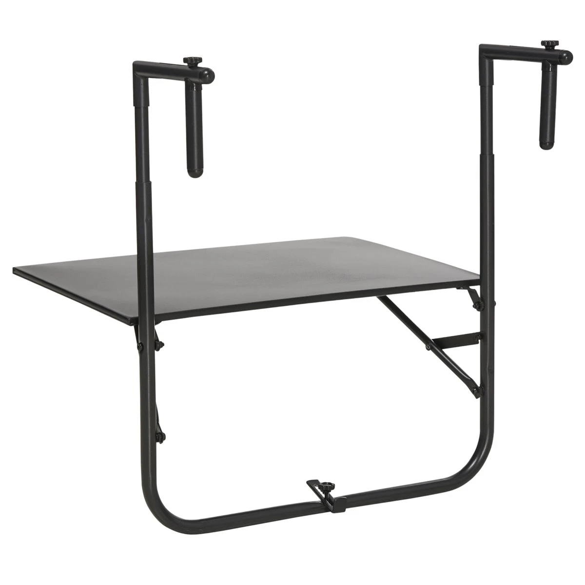 Outsunny Mesa Colgante Para Balcón Mesa De Pared De Acero Con Altura Ajustable En 4 Posiciones Carga Máx. 15 Kg Para Terraza Jardín 60x60,5x56-71 Cm Negro 11 Outsunny Mesa Colgante Para Balcón Mesa De Pared De Acero Con Altura Ajustable En 4 Posiciones Carga Máx. 15 Kg Para Terraza Jardín 60x60,5x56-71 Cm Negro - Imagen 9