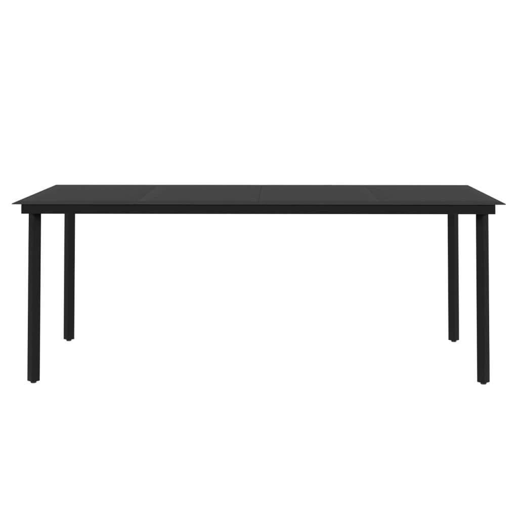 Juego De Comedor De Jardín 7 Piezas Con Cojines Negro VidaXL 8 Juego De Comedor De Jardín 7 Piezas Con Cojines Negro VidaXL - Imagen 6