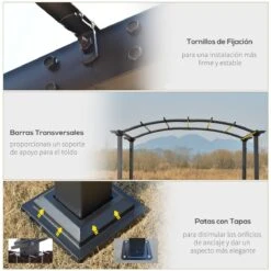 Outsunny Pérgola 3x2,5 M Cenador Con Techo Retráctil Para Jardín Patio Terraza Tela Poliéster Atornillados Resistente Protección De Rayos UV Beige 16 Outsunny Pérgola 3x2,5 M Cenador Con Techo Retráctil Para Jardín Patio Terraza Tela Poliéster Atornillados Resistente Protección De Rayos UV Beige -OUTSUNNY TIENDA 1cc16977cdb3a709a64a96b6a244b92008d913cf 037ddafe6eb24626bd32e5c787bf17d3