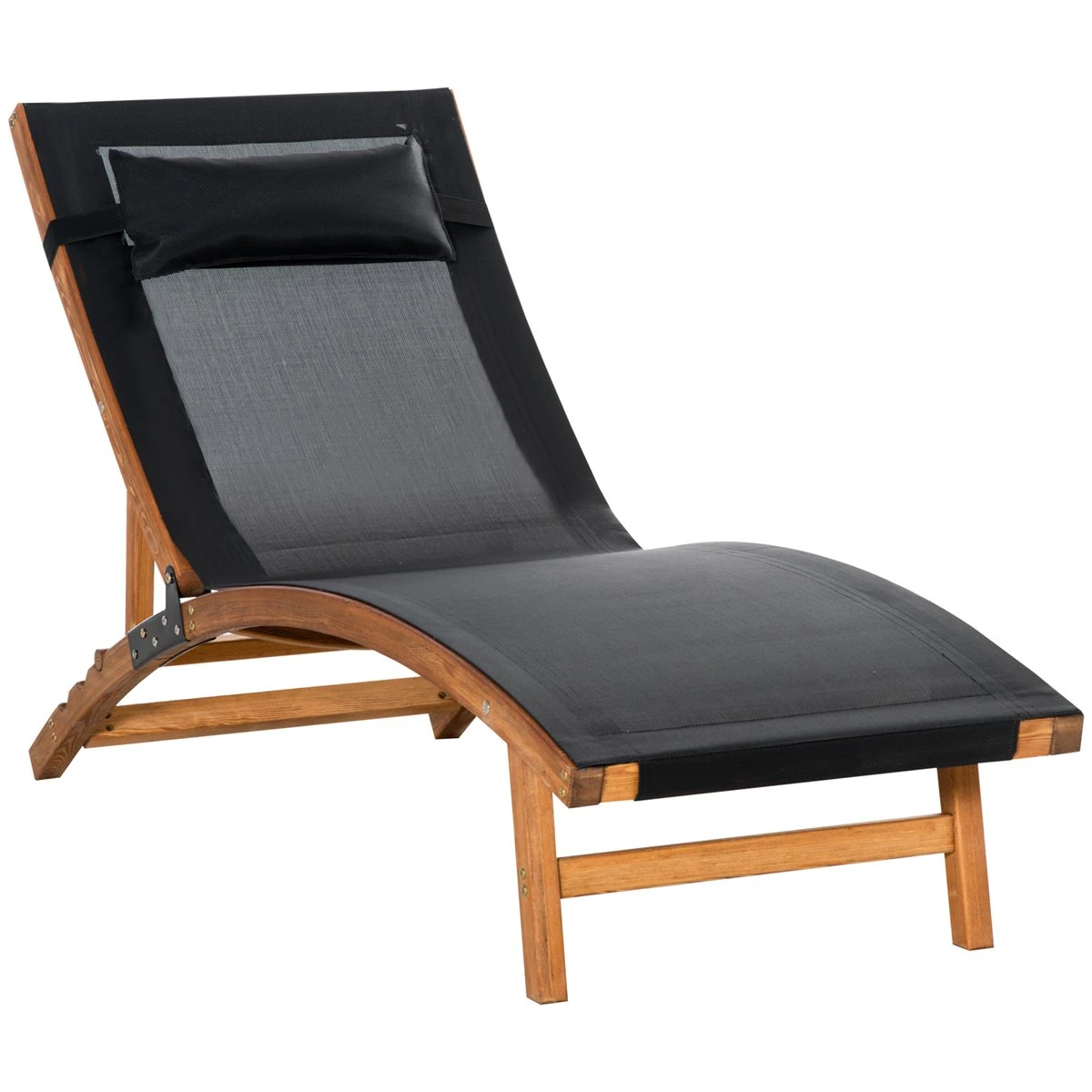 Outsunny Tumbona De Jardín Tipo Hamaca Con Altura De Respaldo Ajustable Reposacabeza Extraíble Y Marco De Madera Ergonómico Para Terraza Playa Exterior 180x56x72 Cm Negro 3 Outsunny Tumbona De Jardín Tipo Hamaca Con Altura De Respaldo Ajustable Reposacabeza Extraíble Y Marco De Madera Ergonómico Para Terraza Playa Exterior 180x56x72 Cm Negro