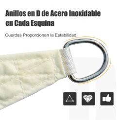 Outsunny Toldo Vela 4x4x4m Triangulo Color Crema Sombrilla Parasol Terraza Jardin Camping -OUTSUNNY TIENDA 1e9436a3ff1a40f9f07f846575d5e7e2453cc2f2 6c919045f24d46069590fe2f9b0a3320