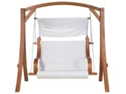 Columpio De Madera De Alerce Oscura/beige Crema APRILIA -OUTSUNNY TIENDA 20fd85213708c07554c86ee4f641a1b08bcf7943 61ca563adaca4262b76e3e4db28c7d3b