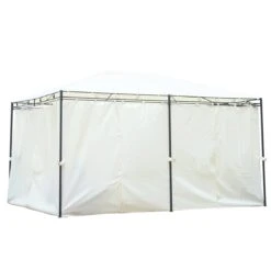 Outsunny Cenador De Jardín 4x3 M Pabellón Con 4 Paredes Laterales Y Techo Con 12 Orificios De Drenaje Marco De Metal Para Reunión Familiar Fiestas Bodas Crema 14 Outsunny Cenador De Jardín 4x3 M Pabellón Con 4 Paredes Laterales Y Techo Con 12 Orificios De Drenaje Marco De Metal Para Reunión Familiar Fiestas Bodas Crema -OUTSUNNY TIENDA 211014ca7968d5ab9084e2805ea7bbc0cbf3f5f3 afc08acc1b894bb2b77857db36813a47