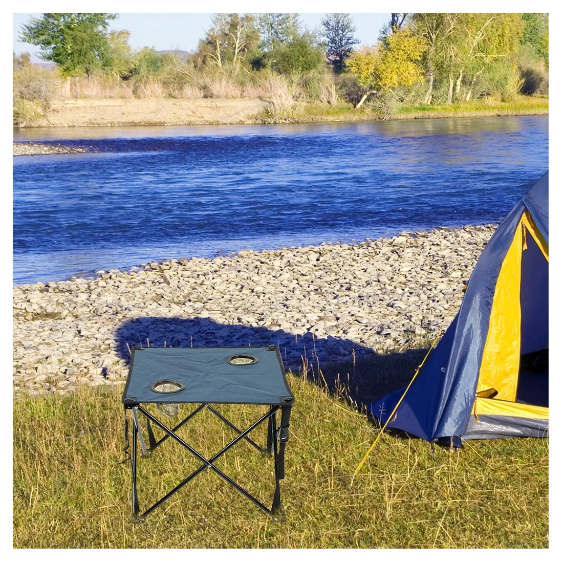 Acomoda Textil - Mesa Camping De Metal Plegable, Antideslizante, Resistente, Cómoda ,Ligera Y Portátil. Mesa De Acampada Para Exterior Adaptable Con Portavasos, Moderna, Duradera Y Multiusos. 5 Acomoda Textil - Mesa Camping De Metal Plegable, Antideslizante, Resistente, Cómoda ,Ligera Y Portátil. Mesa De Acampada Para Exterior Adaptable Con Portavasos, Moderna, Duradera Y Multiusos. - Imagen 3