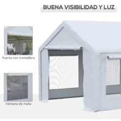 Outsunny Carpa Para Fiestas 6x3 M Pabellón De Jardín Con 2 Paredes Laterales Extraíbles 2 Puertas Y 6 Ventanas Con Cremalleras Protección UV Para Eventos Celebraciones Blanco -OUTSUNNY TIENDA 2308833e94213db6978f487b6fbfda1f35de8c5e e3411f61d61b42c38e9fdcc4ae4cd33c