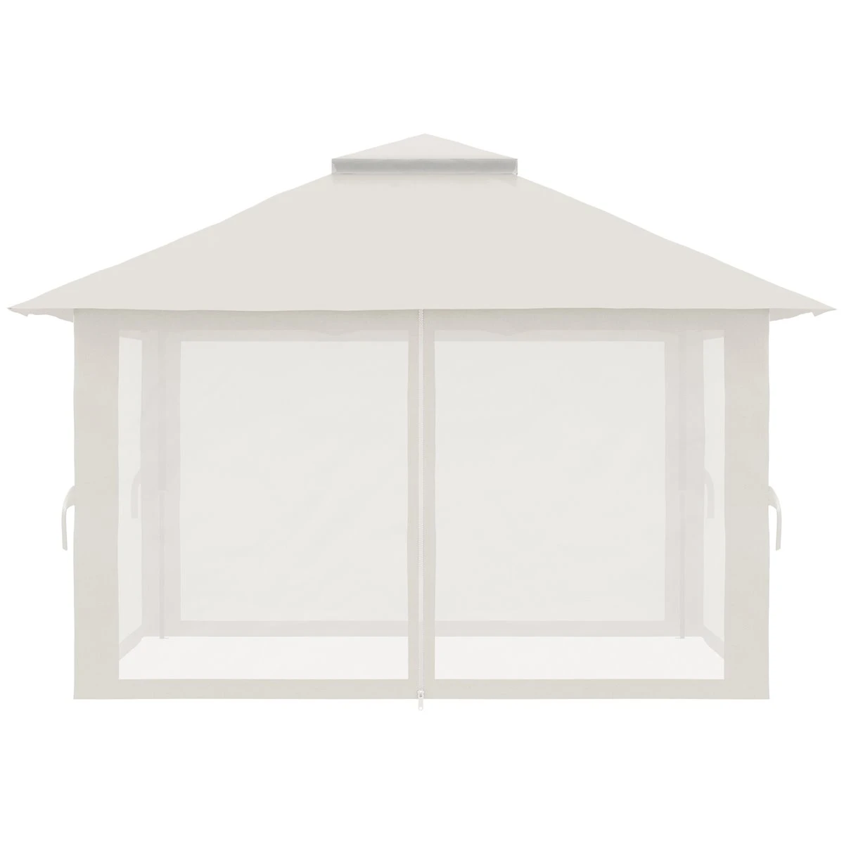 Outsunny Carpa Plegable Pop-up 3,92x3,92x2,83 M Cenador De Jardín Con Altura Ajustable Protección UV50+ Doble Techo Mosquiteras Y Bolsa De Ruedas Para Fiestas Camping Crema 9 Outsunny Carpa Plegable Pop-up 3,92x3,92x2,83 M Cenador De Jardín Con Altura Ajustable Protección UV50+ Doble Techo Mosquiteras Y Bolsa De Ruedas Para Fiestas Camping Crema - Imagen 7