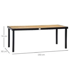 Outsunny Mesa De Jardín Rectangular Para 8 Personas Mesa De Comedor Exterior 190x90x74 Cm Con Encimera De Listones Y Estructura De Aluminio Para Terraza Balcón Natural Y Negro 11 Outsunny Mesa De Jardín Rectangular Para 8 Personas Mesa De Comedor Exterior 190x90x74 Cm Con Encimera De Listones Y Estructura De Aluminio Para Terraza Balcón Natural Y Negro -OUTSUNNY TIENDA 23caf6799381698dd2069c6ad33360b646f49c8f d06598bf791944acaa4797562548ad80