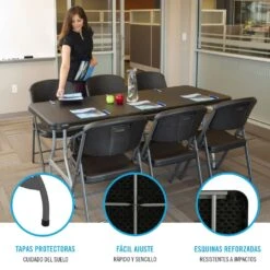 Mesa Rectangular Patas Plegables Negro LIFETIME 182 X 76 X 73,5 Cm 12 Mesa Rectangular Patas Plegables Negro LIFETIME 182 X 76 X 73,5 Cm -OUTSUNNY TIENDA 23d1c6bf1bb495730f80ddd9d3a4ddba4532d840 fc05cee07e874759ad7e215836203e90