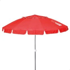 Sombrilla Playa Antiviento Ø220 Cm Roja C/mástil Inclinable Aktive