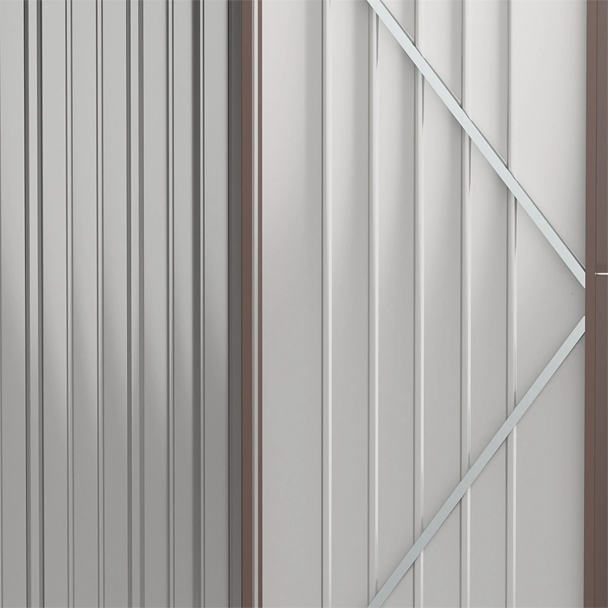 Outsunny Caseta De Jardín 1,34 M² 161,5x94,5x196 Cm Cobertizo Exterior De Acero Galvanizado Con Puerta Y Cerradura Para Almacenamiento De Herramientas Marrón 9 Outsunny Caseta De Jardín 1,34 M² 161,5x94,5x196 Cm Cobertizo Exterior De Acero Galvanizado Con Puerta Y Cerradura Para Almacenamiento De Herramientas Marrón - Imagen 7