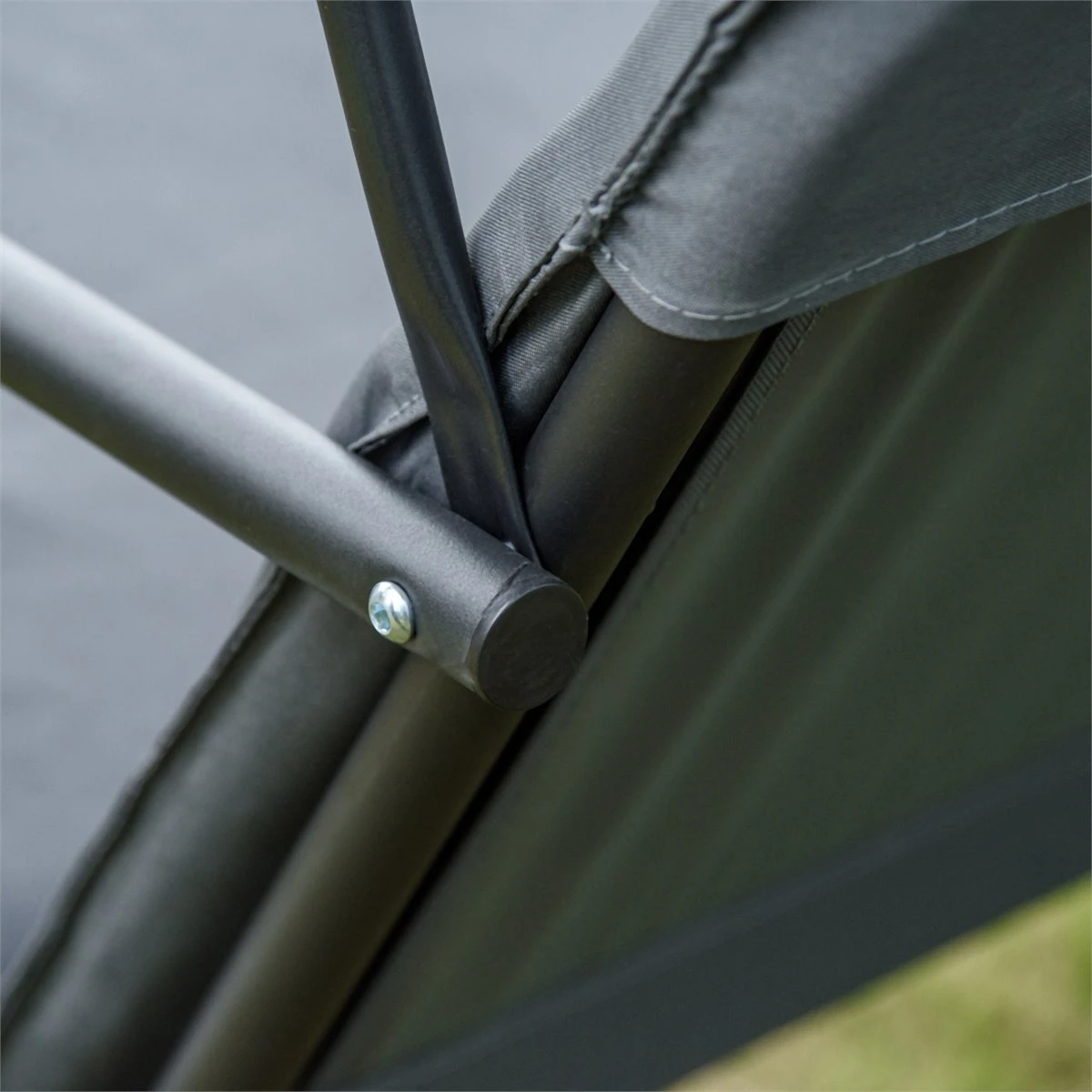 Outsunny Columpio Balancín De Jardín Exterior De 3 Plazas Con Cojín Techo Ajustable Y Marco De Acero Para Balcón Terraza Patio Carga Máx. 200 Kg 172x110x153 Cm Gris 11 Outsunny Columpio Balancín De Jardín Exterior De 3 Plazas Con Cojín Techo Ajustable Y Marco De Acero Para Balcón Terraza Patio Carga Máx. 200 Kg 172x110x153 Cm Gris - Imagen 9