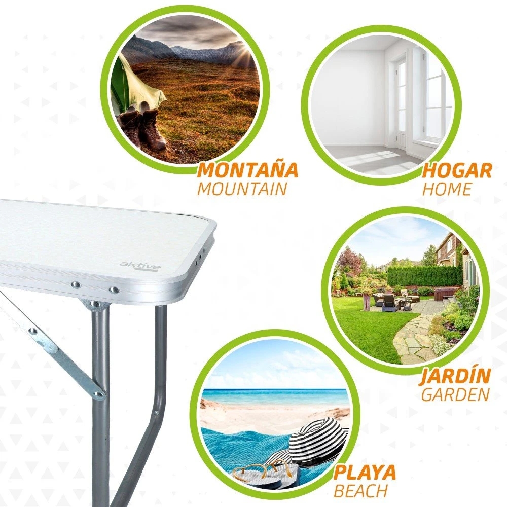 Mesa Plegable Baja Aktive Camping Blanca 7 Mesa Plegable Baja Aktive Camping Blanca - Imagen 5