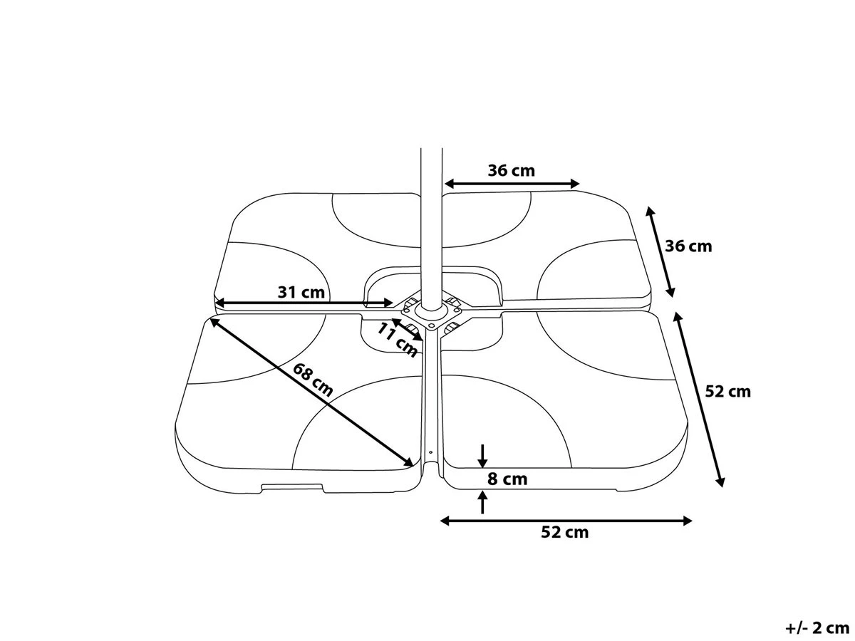 Base Para Sombrilla Marrón CARIA 5 Base Para Sombrilla Marrón CARIA - Imagen 3