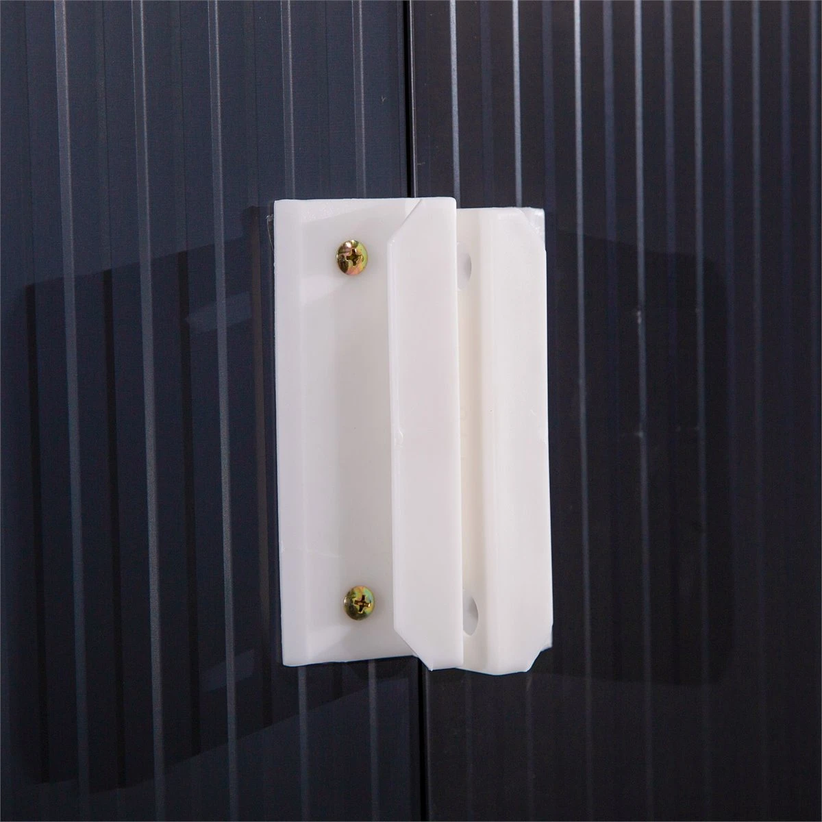 Outsunny Cobertizo De Jardín 322x277x192 Cm Base De 8,25 M² Caseta De Exterior Metálica Para Almacenamiento De Herramientas Con 2 Puertas Correderas Y 4 Ventanas Gris 10 Outsunny Cobertizo De Jardín 322x277x192 Cm Base De 8,25 M² Caseta De Exterior Metálica Para Almacenamiento De Herramientas Con 2 Puertas Correderas Y 4 Ventanas Gris - Imagen 8