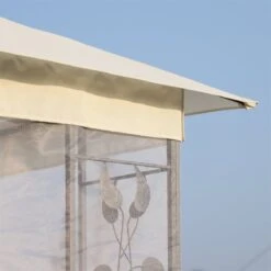 Outsunny Cenador De Jardín 300x300x280 Cm Carpas Para Exterior Grandes Doble Techo Con Mosquitera Y Piquetas Para El Suelo Fácil De Drenar Poliéster Acero Blanco -OUTSUNNY TIENDA 28d94262c8d0d1a15ac9181ef75d5dad74f20213 5d39af5a4bc44506bf4b4aa7715d3612