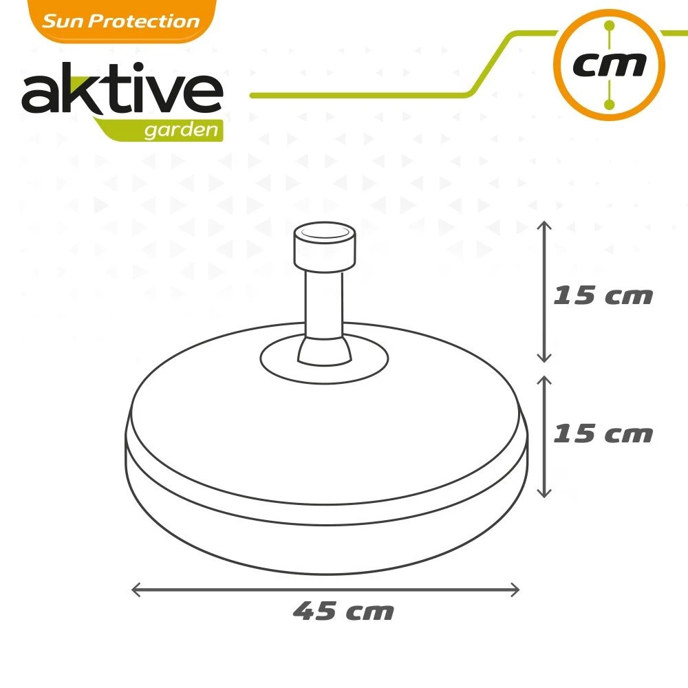 Base Para Sombrilla Circular Blanca 19-33 Mm Aktive 9 Base Para Sombrilla Circular Blanca 19-33 Mm Aktive - Imagen 7