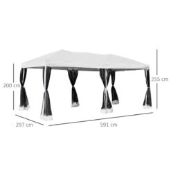 Outsunny Carpa 6x3m Plegable Gazebo Para Jardín Cenador Con 6 Cortinas Mosquitera Y Cremallera Bolsa Transporte Montaje Fácil Acero Tela Oxford Blanco 13 Outsunny Carpa 6x3m Plegable Gazebo Para Jardín Cenador Con 6 Cortinas Mosquitera Y Cremallera Bolsa Transporte Montaje Fácil Acero Tela Oxford Blanco -OUTSUNNY TIENDA 2a34b0557d5e42ad442ed54accced8a76d61706c 0456f7b92f604e29ae62d6125a0fef18