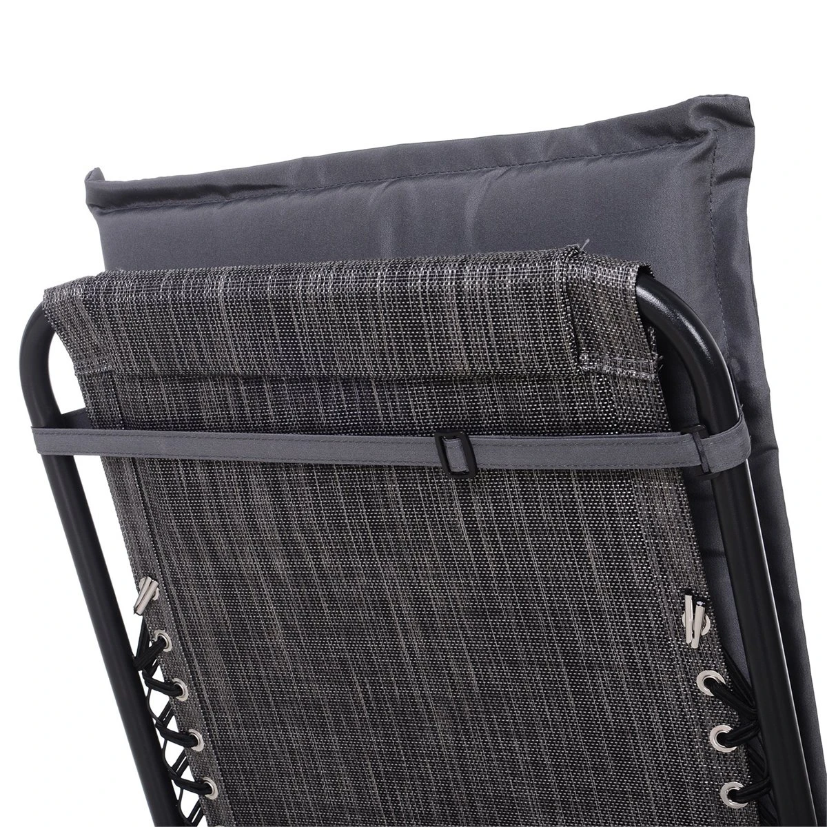 Outsunny Cojín De 2 Piezas Para Tumbona De Exterior Colchoneta Para Sillas De Jardín Acolchado Cómoda Con Cuerda De Fijación Lavable A Mano Poliéster Esponja 120x50x6 Cm Gris 11 Outsunny Cojín De 2 Piezas Para Tumbona De Exterior Colchoneta Para Sillas De Jardín Acolchado Cómoda Con Cuerda De Fijación Lavable A Mano Poliéster Esponja 120x50x6 Cm Gris - Imagen 9