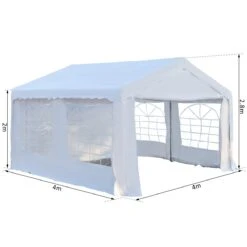 Outsunny Carpa De Jardín Cochera Gazebo 4x4m Pergola Cenador Pabellón 4 Paneles Laterales 4 Ventanas Para Fiesta Eventos Bodas Acero PE Blanco 11 Outsunny Carpa De Jardín Cochera Gazebo 4x4m Pergola Cenador Pabellón 4 Paneles Laterales 4 Ventanas Para Fiesta Eventos Bodas Acero PE Blanco -OUTSUNNY TIENDA 2ad428511ec05b0000d86b4228e50dc957f95625 c238d603a6164c91b2351c0db4e06a13