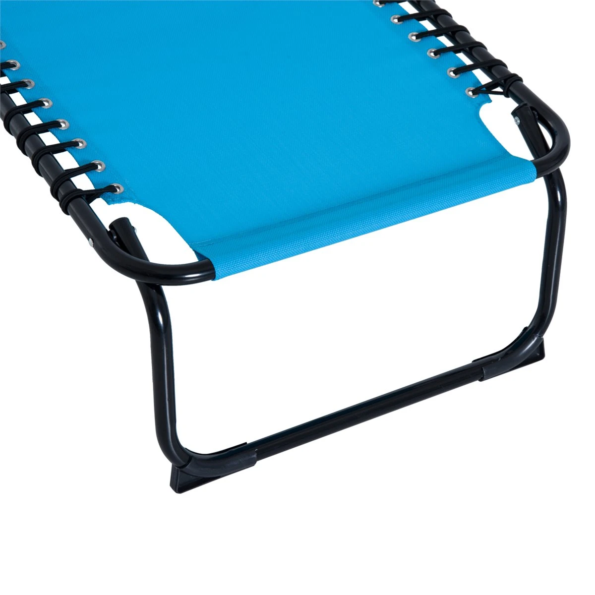 Outsunny Tumbona Plegable Y Ajustable De 4 Posiciones Silla Reclinable De Jardín Con Sistema De Cordones Para Exterior Marco Acero 197x58x76 Cm Azul Claro 10 Outsunny Tumbona Plegable Y Ajustable De 4 Posiciones Silla Reclinable De Jardín Con Sistema De Cordones Para Exterior Marco Acero 197x58x76 Cm Azul Claro - Imagen 8